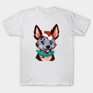 Cute Australian Cattle Dog Drawing T-Shirt